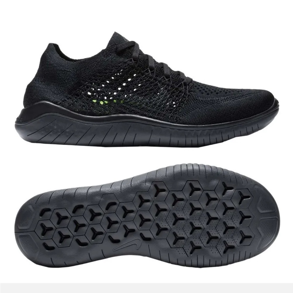 Nike Black Flyknit running shoes